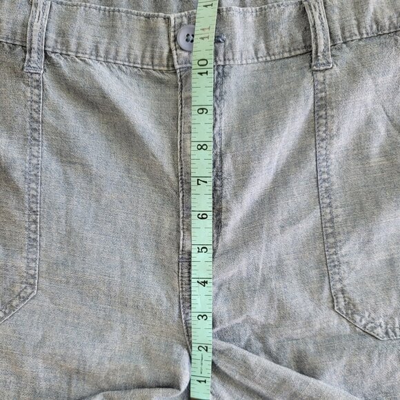 ***Karen Scott Women's Relaxed Fit Cotton Utility Pocket Shorts 16 Chambray*** - Picture 7 of 11
